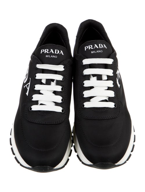 Prada Nylon Graphic Print Sneakers