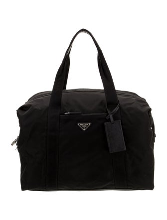 Prada Enameled Metal Triangle Top Handle Bag