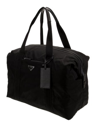 Prada Enameled Metal Triangle Top Handle Bag