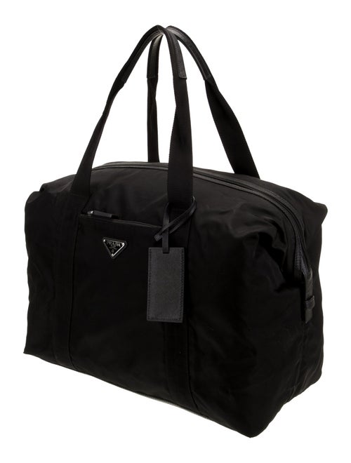 Prada Enameled Metal Triangle Top Handle Bag