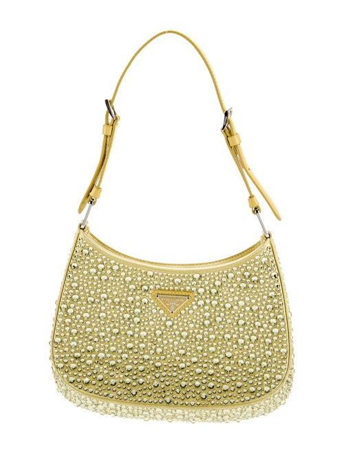 Prada Enameled Metal Triangle Cleo