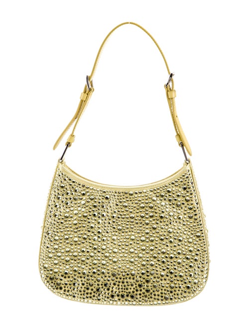 Prada Enameled Metal Triangle Cleo