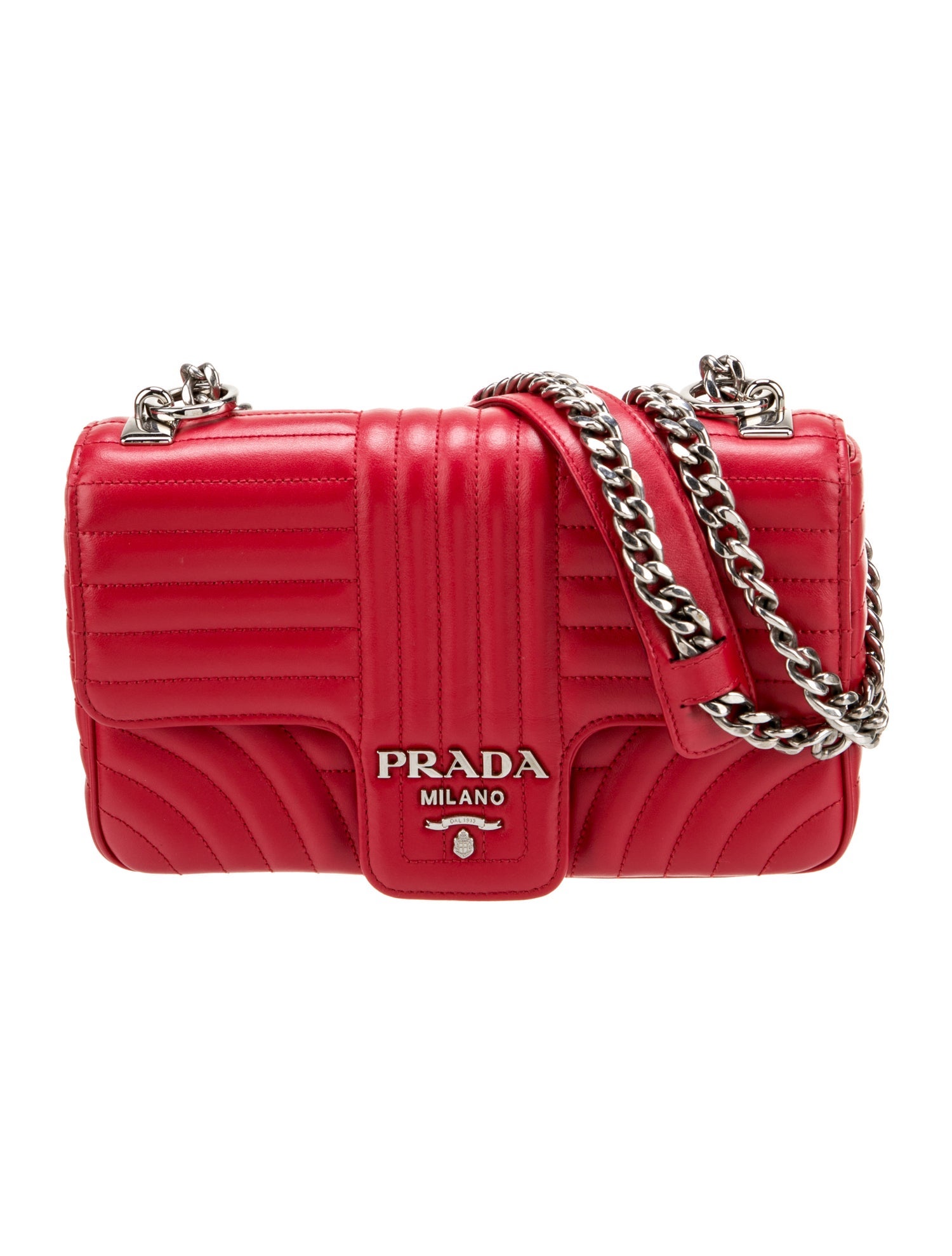 Prada Soft Calf Leather Diagramme Medium