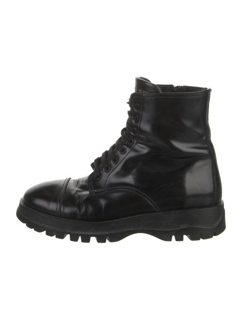 Prada Leather Combat Boots
