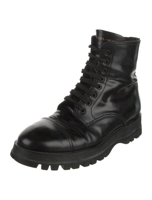 Prada Leather Combat Boots