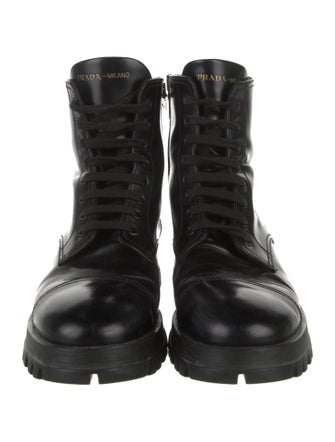 Prada Leather Combat Boots