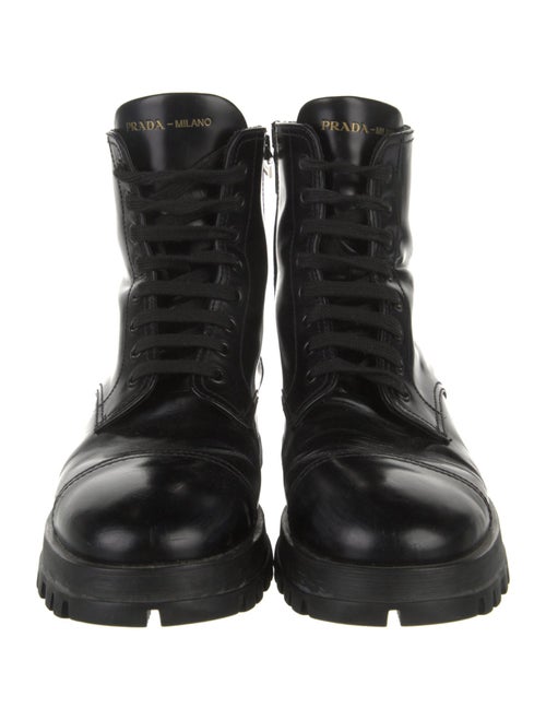 Prada Leather Combat Boots