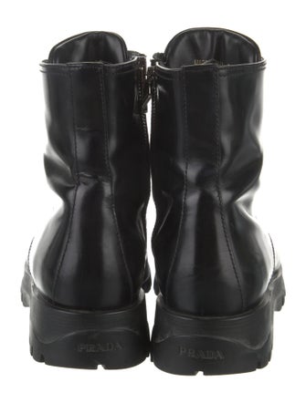Prada Leather Combat Boots