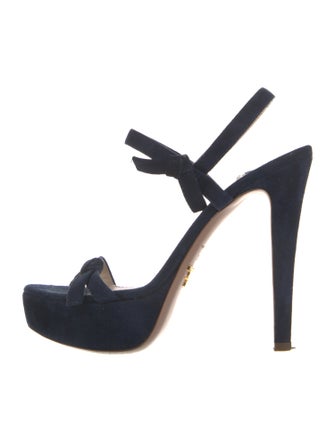 Prada Suede Slingback Sandals