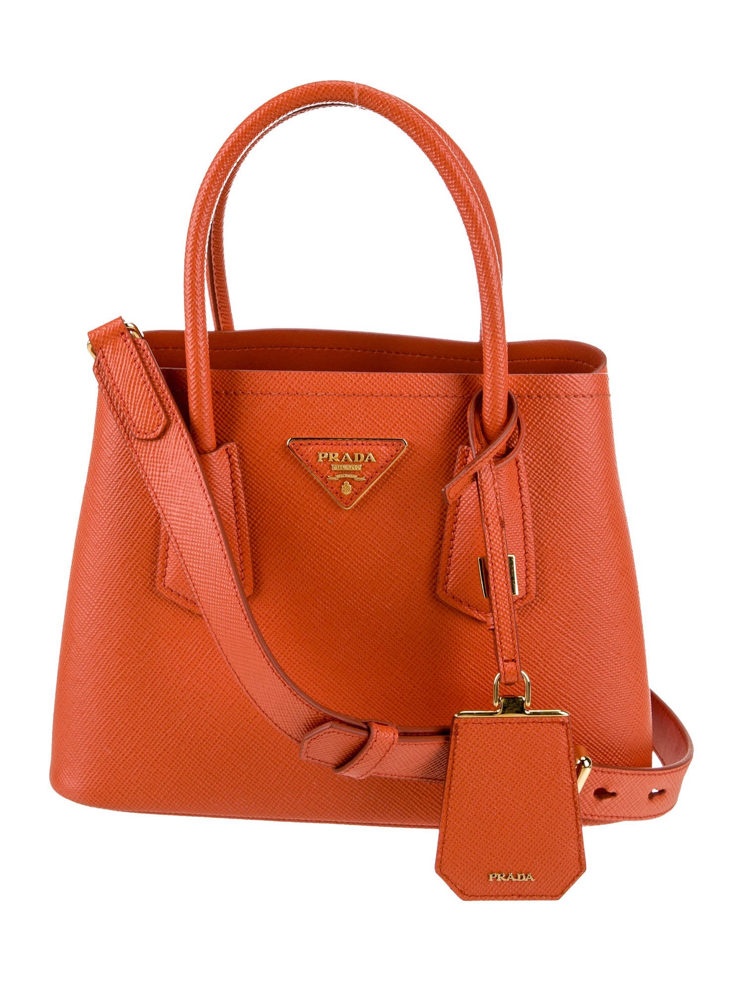 Prada Saffiano Lux Leather Top Handle Bag
