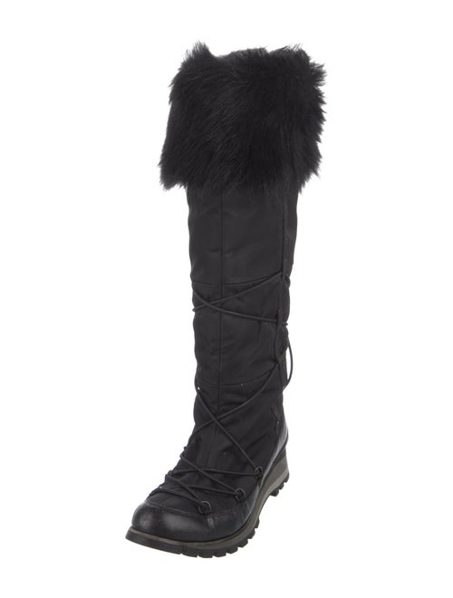 Prada Sport Faux Fur Trim Boots