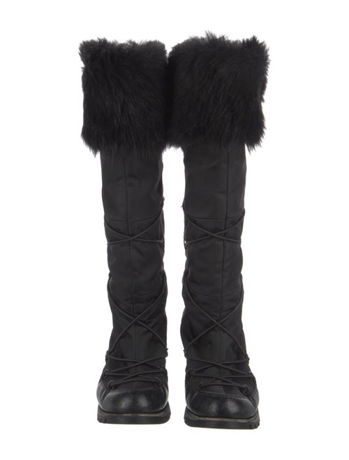 Prada Sport Faux Fur Trim Boots