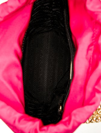 Prada Enameled Metal Triangle Top Handle Bag