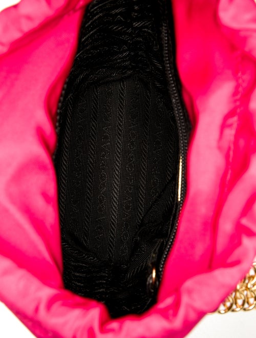 Prada Enameled Metal Triangle Top Handle Bag