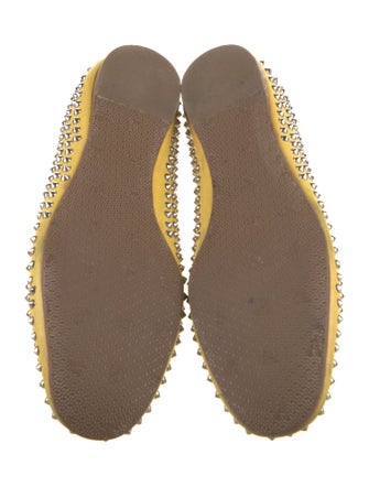 Prada Leather Studded Accents Loafers