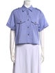 Prada 2024 Short Sleeve Button-Up Top