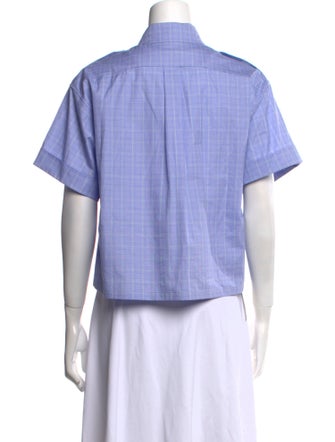 Prada 2024 Short Sleeve Button-Up Top