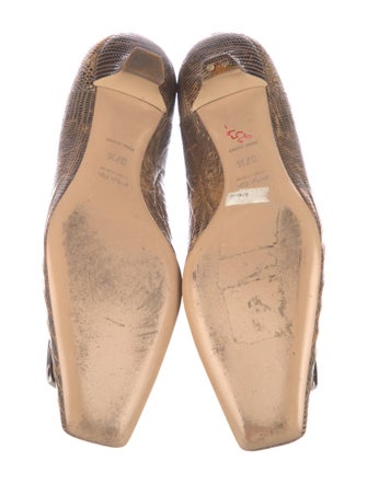 Prada Lizard Animal Print Ballet Flats