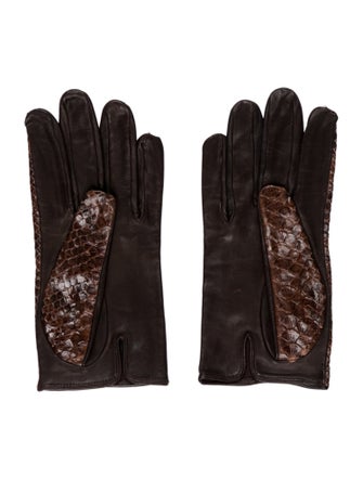 Prada Python Gloves
