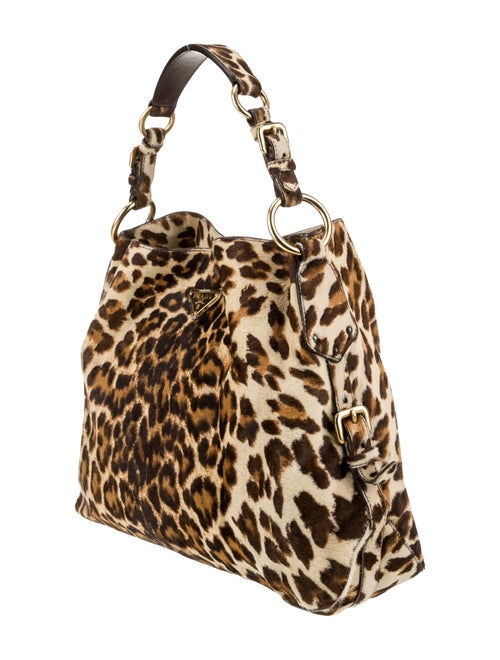 Prada Enameled Metal Triangle Shoulder Bag