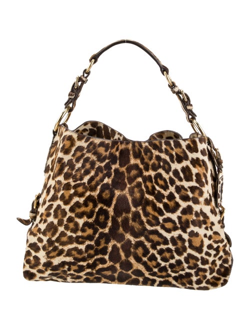 Prada Enameled Metal Triangle Shoulder Bag