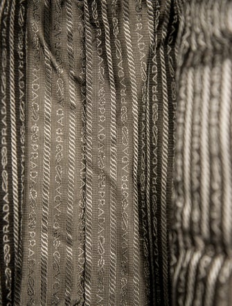 Prada Enameled Metal Triangle Shoulder Bag