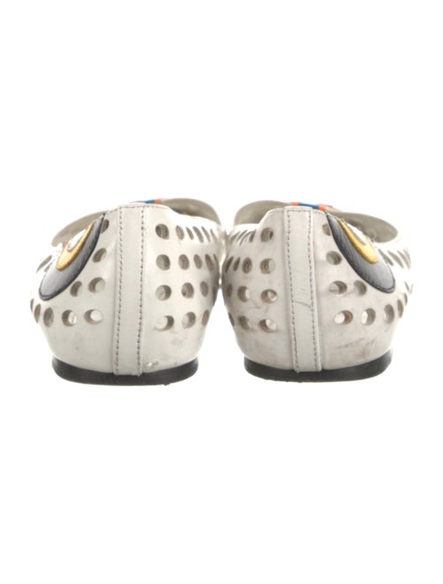 Prada Leather Colorblock Pattern Ballet Flats