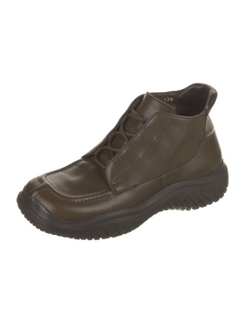 Prada Leather Lace-Up Boots