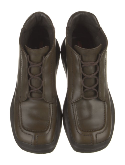 Prada Leather Lace-Up Boots