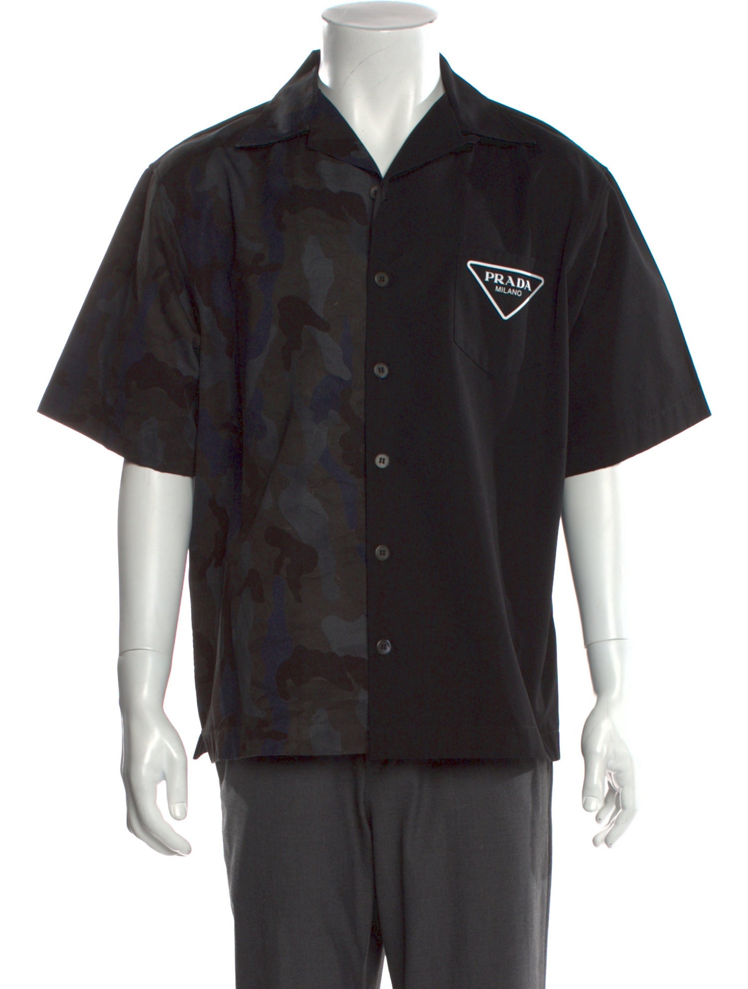 Prada 2021 Enameled Metal Triangle Shirt