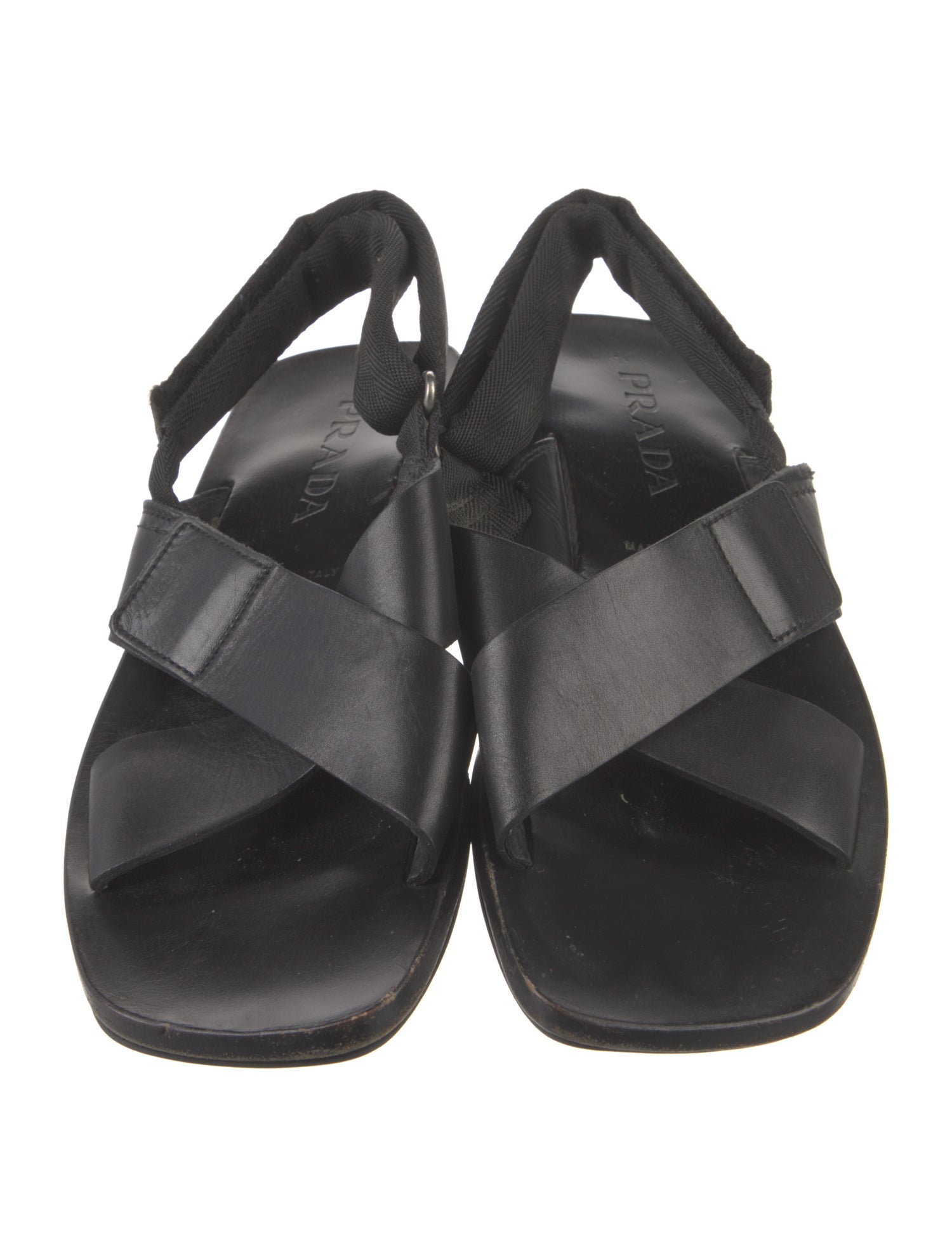 Prada Leather Slingback Sandals