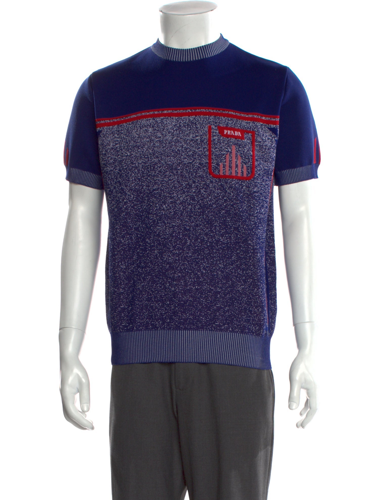 Prada 2018 Colorblock Pattern T-Shirt