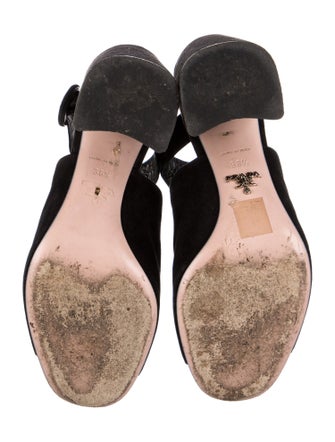 Prada Suede Slingback Sandals