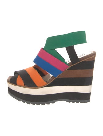 Prada Colorblock Pattern Sandals