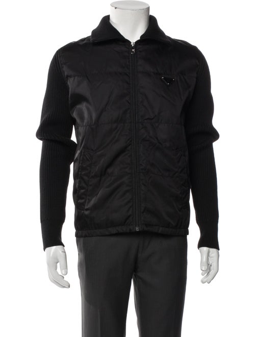 Prada 2019 Enameled Metal Triangle Cardigan