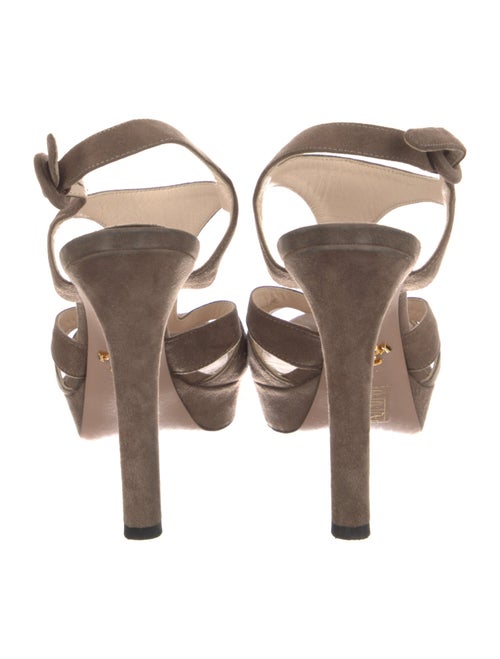 Prada Suede T-Strap Sandals
