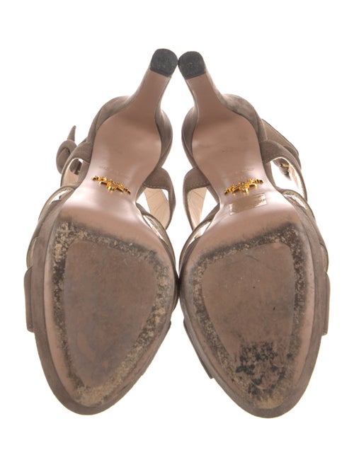 Prada Suede T-Strap Sandals