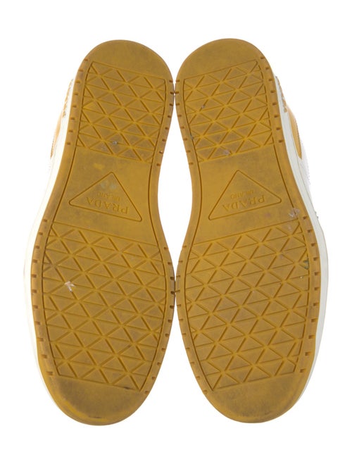 Prada Leather Colorblock Pattern Sneakers