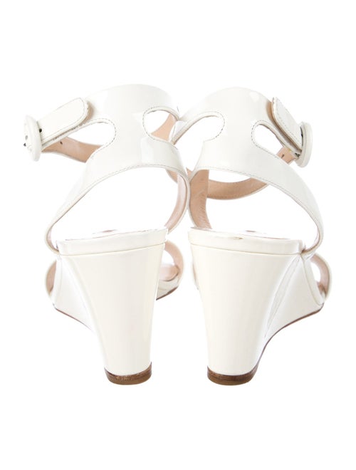 Prada Patent Leather Cutout Accent Sandals