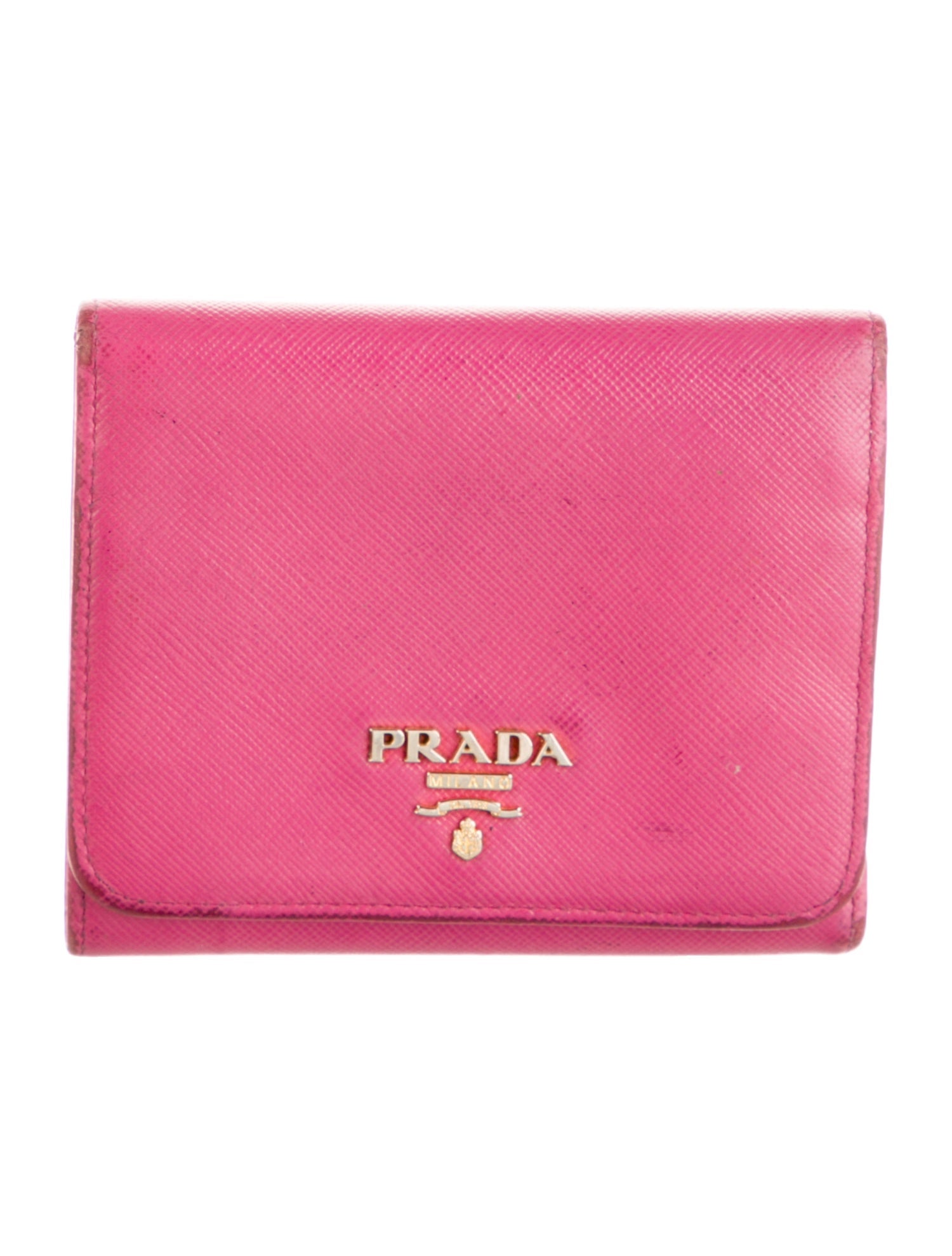 Prada Saffiano Lux Leather Compact Wallet