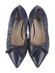 Prada Leather Bow Accents Ballet Flats