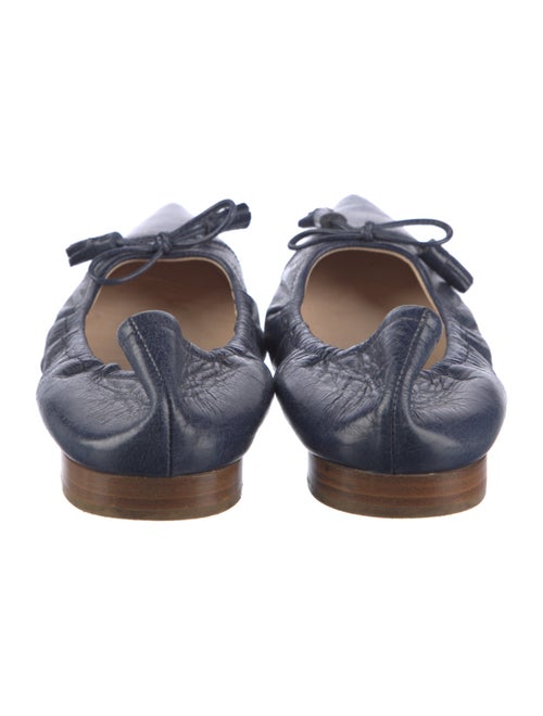 Prada Leather Bow Accents Ballet Flats