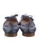 Prada Leather Bow Accents Ballet Flats