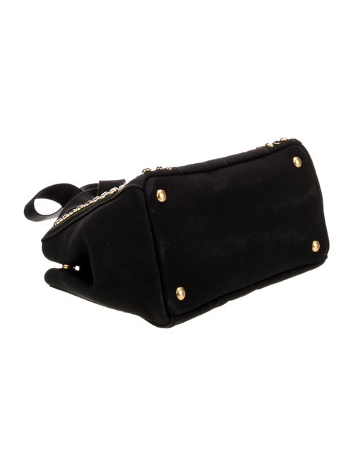 Prada Enameled Metal Triangle Top Handle Bag