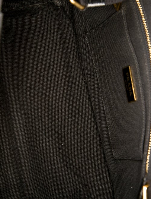 Prada Enameled Metal Triangle Top Handle Bag