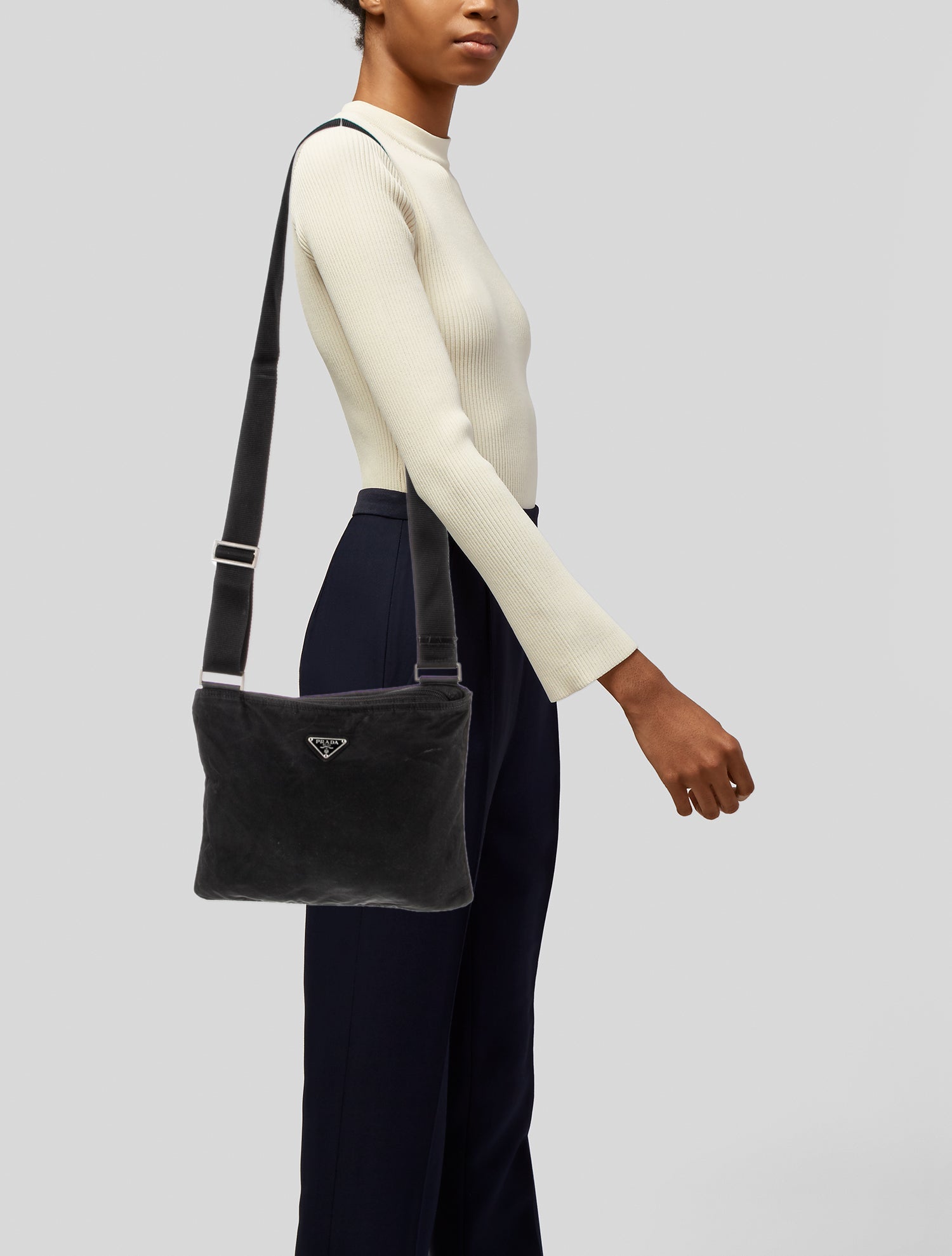 Prada Vela Nylon Crossbody Bag