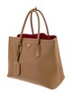 Prada Saffiano Cuir Leather Double Bag Medium