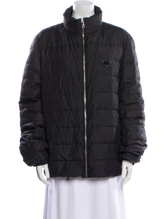 Prada 2023 Enameled Metal Triangle Jacket