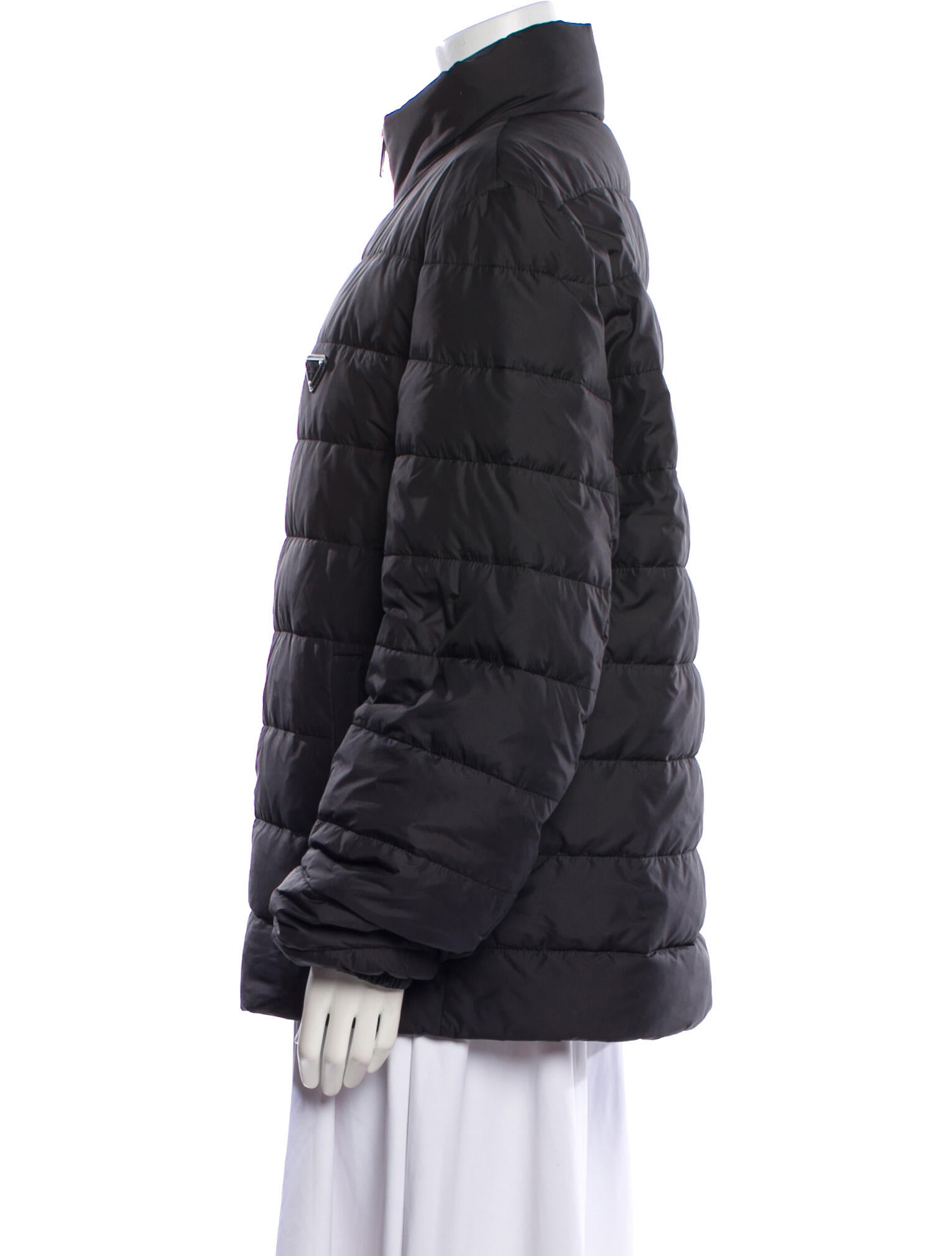 Prada 2023 Enameled Metal Triangle Jacket