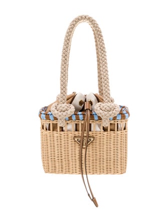 Prada Rattan Top Handle Bag Mini 2025